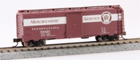 17052 Standard Steel 40' single plug door boxcar of the Pennsylvania Railroad - brown and white 92420