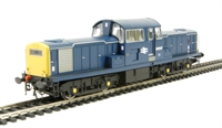Class 17 Clayton diesel D8507 BR Blue with large yellow panels.