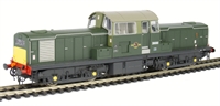 Class 17 Clayton diesel D8600 BR Green with small yellow panels.