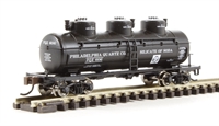 17151 3-Dome ACF tank car of Philadelphia Quartz - black 606