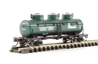 17152 3-Dome ACF tank car of Chemcell - green and black 54442
