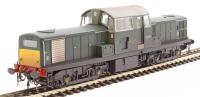 Class 17 D8599 in BR green with small yellow panels - weathered