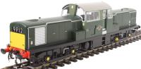 Class 17 'Clayton' in BR green with small yellow panels - unnumbered