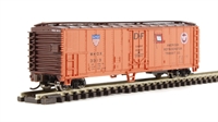 17955 50' mechanical reefer of American Refrigerator Transit - orange with brown roof & ends 3313