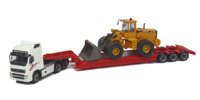 185-001 Diecast Volvo FH12 with Lowboy and Volvo L150C Wheel Loader