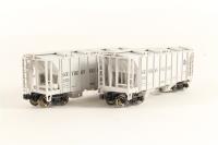 186-0211 2-bay 70t covered hopper of the Southern Pacific - grey 90735, 90798