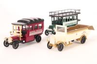 1885 Old Timer Bus, Open Tour Bus and Hotel Jitney - Set of 3