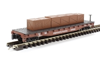 18957 Flat Car Pennsylvania Railroad With Crated Load