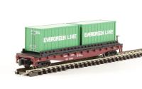 18971 51' flat car with containers of the Union Pacific - red 57257
