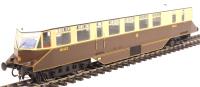 GWR AEC diesel railcar 22 in GWR chocolate and cream with white roof and monogram