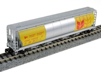 19184 4-bay cylindrical covered hopper of the Canadian National - white and yellow 106068