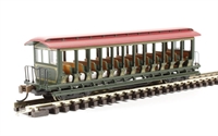 19396 Open-Side excursion car - undecorated - green with red roof