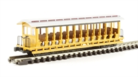 19398 Open-Side excursion car - undecorated - yellow with silver roof
