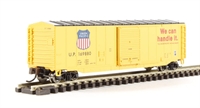 19455 50' sliding door boxcar of the Union Pacific - yellow with black roof 169880