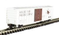 19652 50' ACF outside braced boxcar of the McCloud River - white with brown door & grey roof 2197