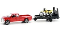 19775A Ford F-250 Pickup with Trailer and Suzuki RM125 Motorcycle