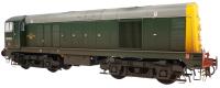 Class 20 20023 in BR green with full yellow ends and headcode discs - weathered