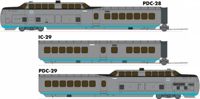 203501 UAC TurboTrain DC/DCC/Snd UAC/DOT 3-Car Set