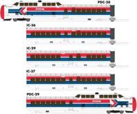 203504 UAC TurboTrain DC/DCC/Snd Late Amtrak 5-Car Set