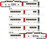 203505 UAC TurboTrain DC/DCC/Snd CN Rail 5-Car Set
