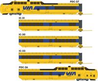 203506 UAC TurboTrain DC/DCC/Snd VIA #1 5-Car Set