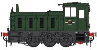 Class 03 shunter in BR green with no yellow ends and conical exhaust - unnumbered - Cancelled from production