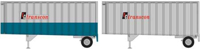 2296 28' Trailers with Dolly of the Transcon - pack of 2 2296 28' Trailers with Dolly of the Transcon - pack of 2