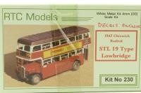 230 1942 Chiswick Bodied STL19 Type Lowbridge - White Metal Kit