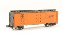 2392 40' plug door reefer of the Santa Fe - orange, black 8155