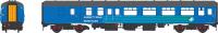 Mk2 BSO brake second open Nuclear Escort coach in Direct Rail Services blue