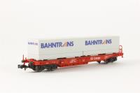 25296 DB Taschenwagen with 2 x 'Bahntrans' Containers