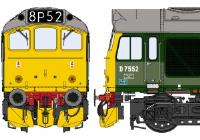Class 25/3 D7552 in BR two tone green with full yellow ends