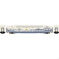 25963 Bombardier Bi-Level Commuter Coach in Metrolink White & Blue Bike Car #157