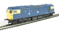 Class 26 BRCW Sulzer diesel 26031 in BR blue with full yellow ends, boiler tank and blanked cab doors