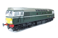 Class 26 Diesel BR Green with small yellow ends.
