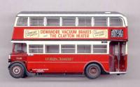 AEC STL London Transport red/white 1/2 cab d/deck bus