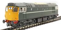Class 27 in BR green with full yellow ends and cream lining - unnumbered