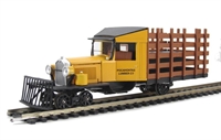 29160 Rail Truck with accessories Pocahontas Lumber Co. (Yellow & Black)