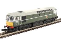 Class 33/0 D6539 in BR green with small yellow panels