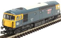 Class 33/1 33112 "Templecombe" in BR blue with black window surrounds