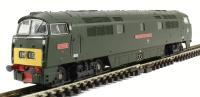 Class 52 'Western' D1038 "Western Sovereign" in BR green with small yellow panel