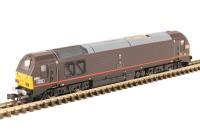 Class 67 67005 "Queen's Messenger" in Royal Train claret with DB logos - Digital fitted