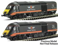 Class 43 HST pair of power cars 43480 & 43568  in Grand Central livery with buffers