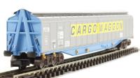 Cargowaggon bogie ferry wagon in grey and blue with white stripe - 2797 532