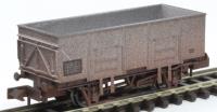 20 ton Steel Mineral Wagon in BR Grey - B315771 - weathered