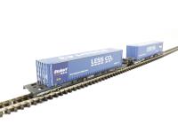 Pair of IKA Megafret wagons - 3368 4943 061 + 2 Less Co2 containers - weathered