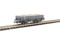 Grampus engineers open wagon in BR black - DB990488 - weathered