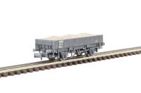 Grampus engineers open wagon in BR black - DB990653 - weathered