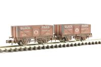 7-plank open wagon "Ruabon" - 324 & "Chirk" - 2024 - weathered - pack of 2