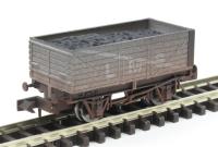 7-plank open wagon in LMS grey - 302085 - weathered
